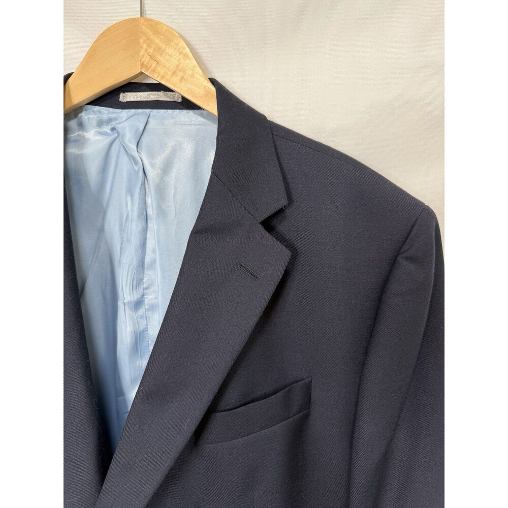 Charles Tyrwhitt Blazer Mens 44R Navy Blue Wool Classic Fit Super 110s Jacket